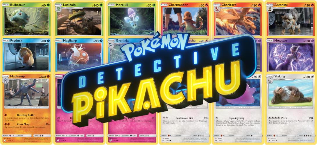 Pokémon store Detective Pikachu Complete set all 18 cards